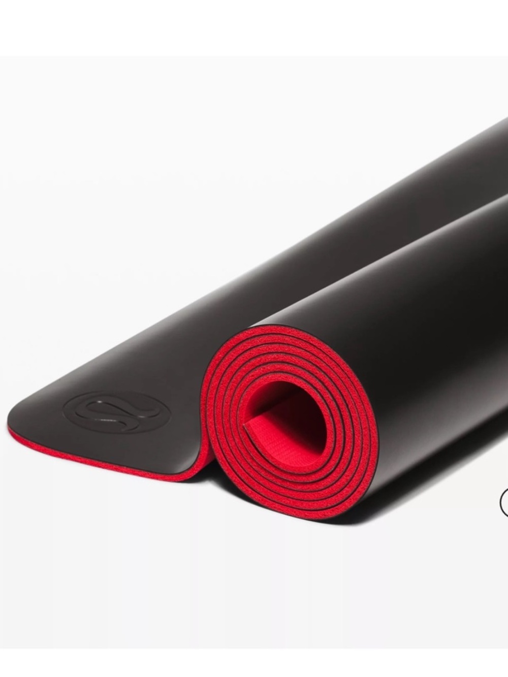 Lululemon The reversible yoga mat 5mm NIB membership edition black red wordmark - Picture 3 of 8